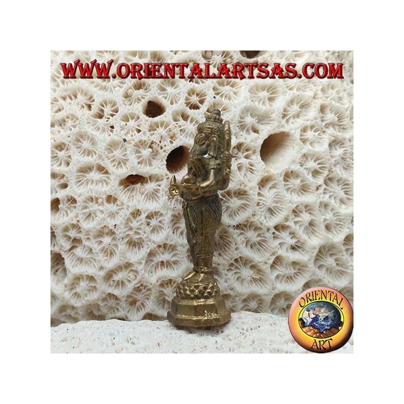 Ganesh Skulptur "der Elefantengott" stehend, Messing (klein)