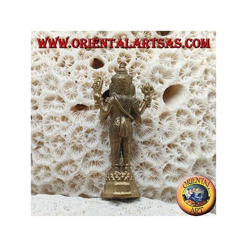 Ganesh sculpture "the elephant God" standing, brass (small)