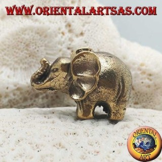 Scultura Elefante tailandese con orecchie grandi in ottone (piccola)
