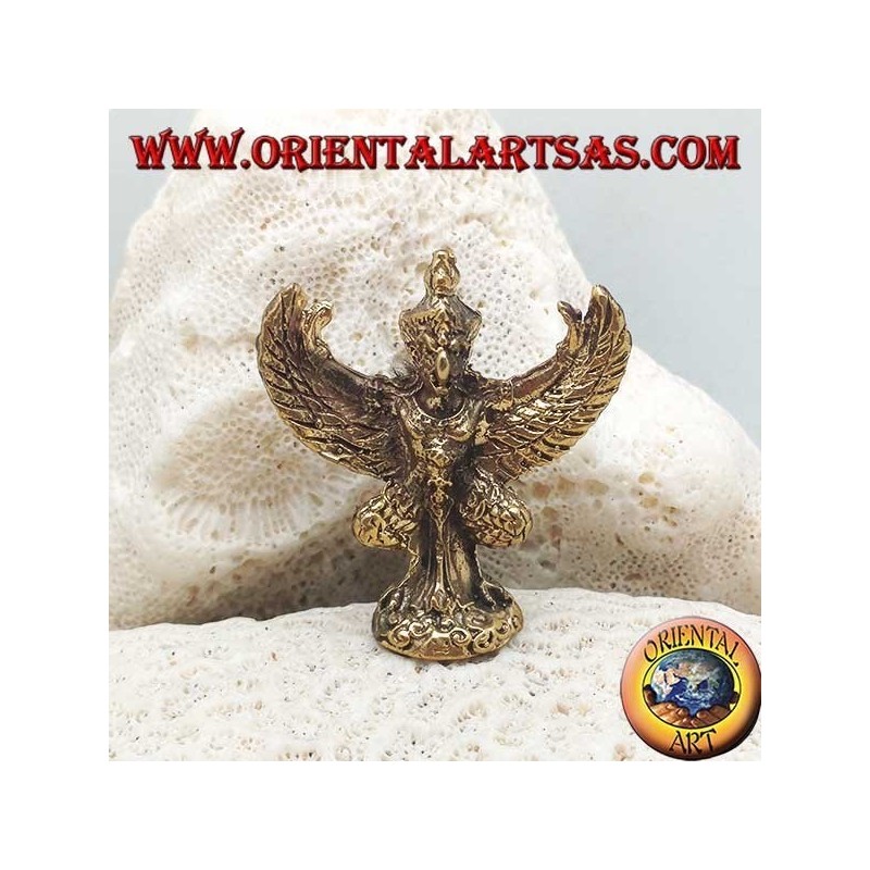 Garuda sculpture "god of the Sun", king of birds and messenger of the gods, in brass (small)