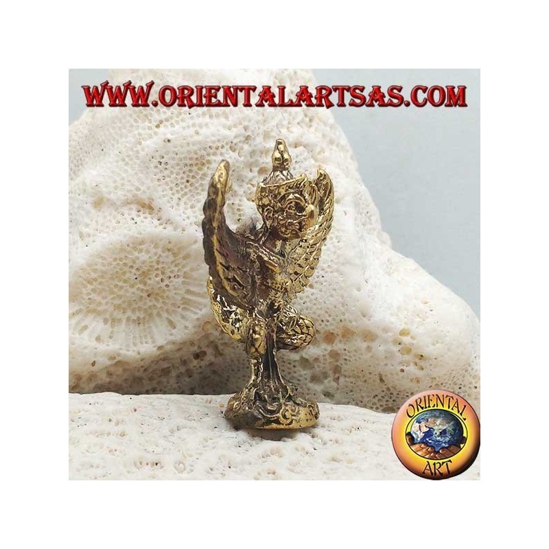 Garuda sculpture "god of the Sun", king of birds and messenger of the gods, in brass (small)