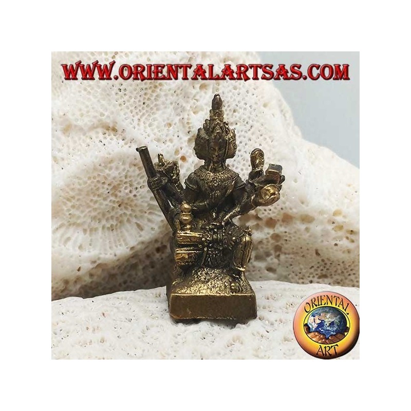 Brahma sculpture "the creator god of the material universe", made of brass (small)
