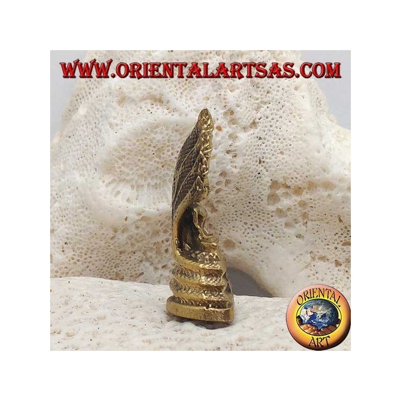 Escultura de Buda "Dhyana Mudra - símbolo de meditación y sabiduría" en la hoja de latón (pequeña)