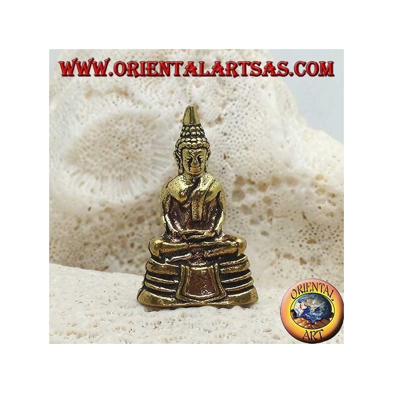Buddha sculpture "Dhyana Mudra - symbol of meditation and wisdom" on the brass altar (small)