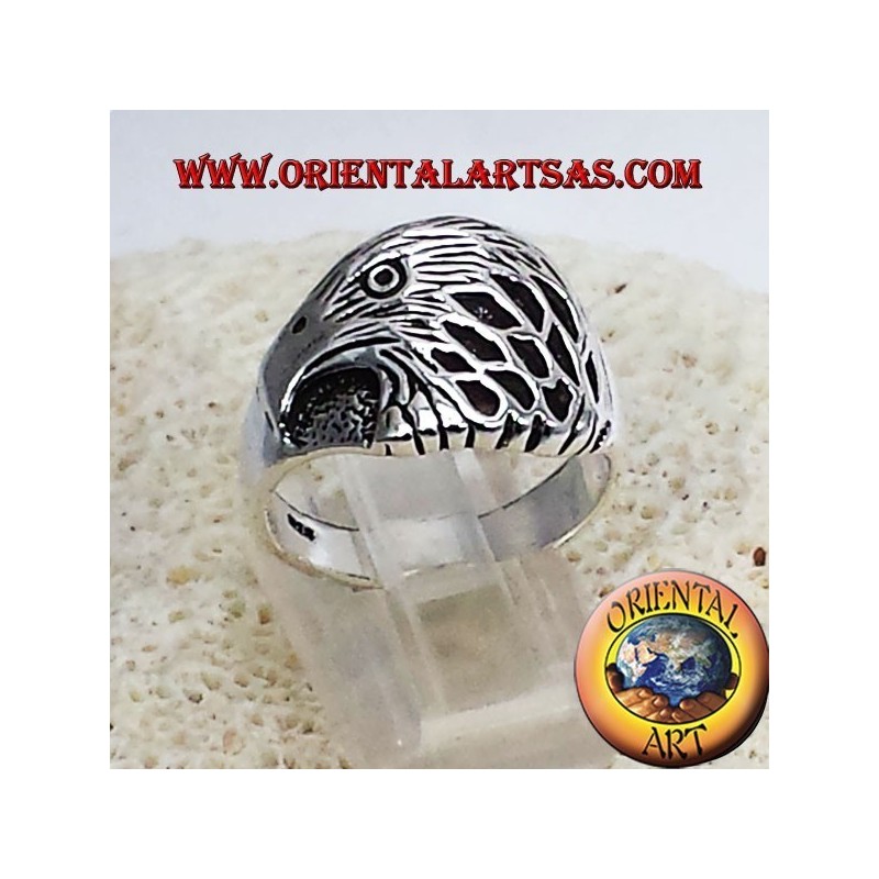 Bague Tête d'Aigle en Argent 925 - Symbole de Force