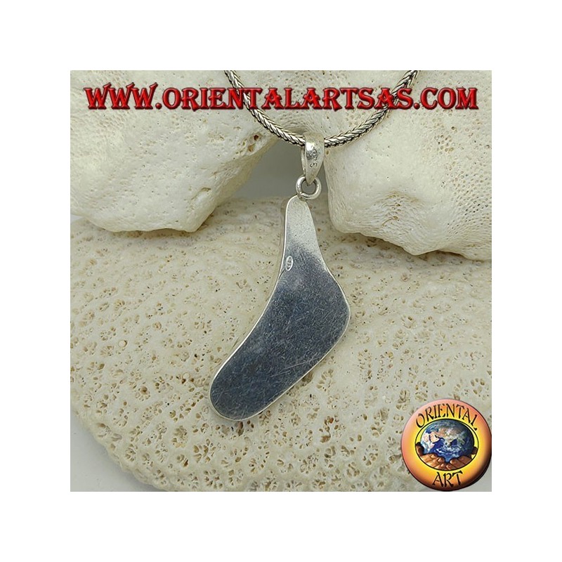 Colgante de plata en forma de brackets con concha de paua (abulón)