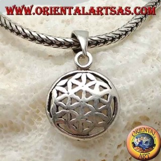 Ciondolo in argento, fiore della vita (piccolo)