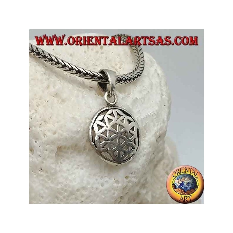 Colgante de plata, flor de la vida (pequeña)