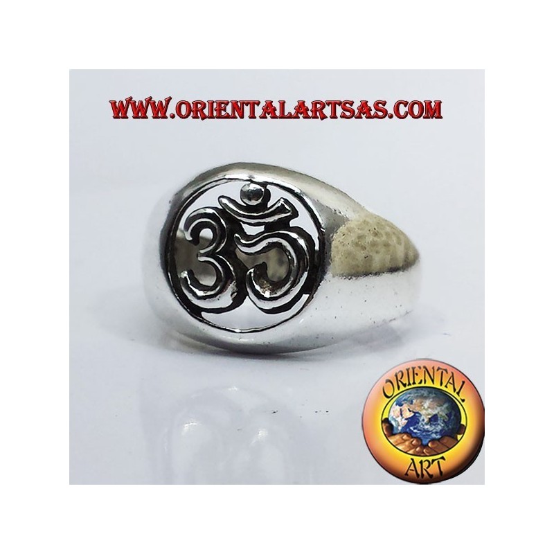 Anello OM argento traforato in argento