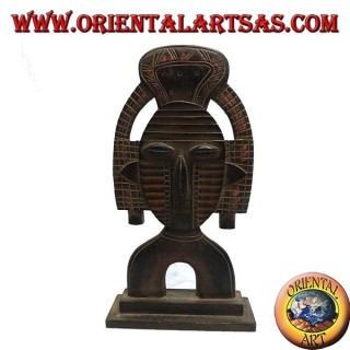 Skulpturenstützmaske einer Inka-Gottheit aus 45 cm Balsaholz