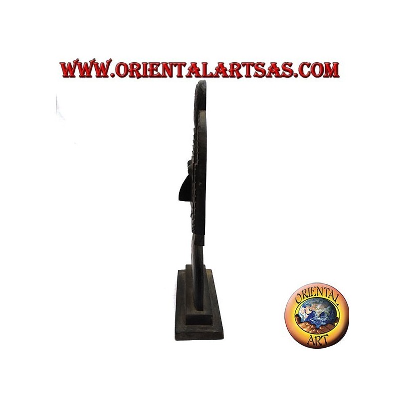 Masque de support sculpture d'une divinité inca en bois de balsa de 45 cm