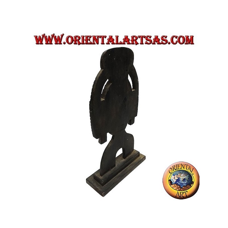 Máscara de soporte para escultura de una deidad inca en madera de balsa de 45 cm.