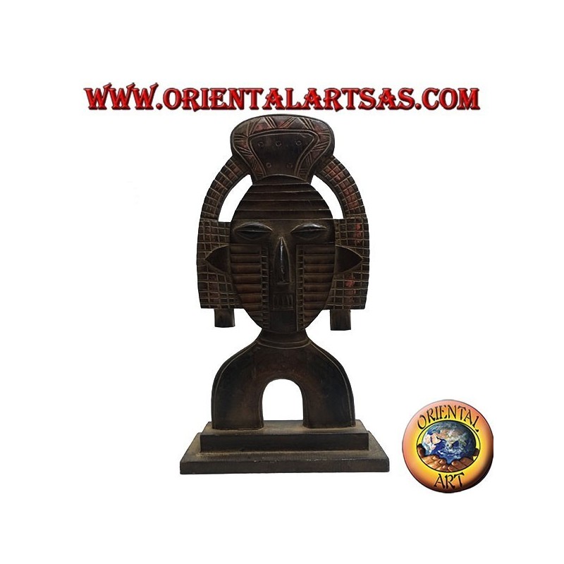 Sculpture support mask of an Inca deity in 45 cm balsa wood