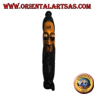 45 cm Palisander Maske des weisen alten Mannes nepalesischer Herkunft