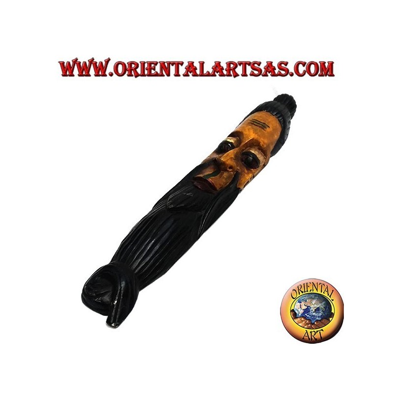 Masque en bois de rose 45 cm du vieil homme sage d'origine népalaise