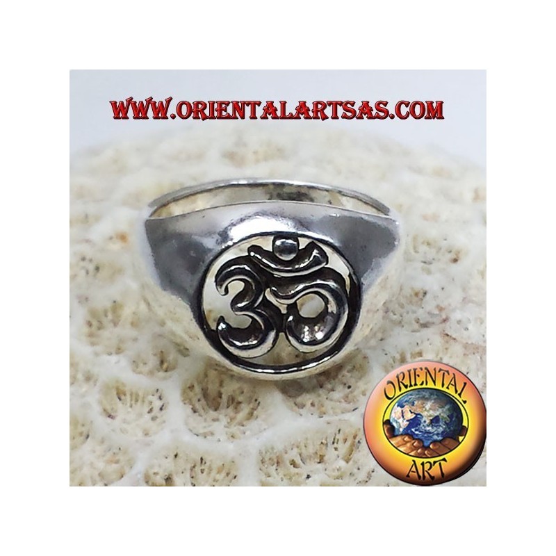 Anello OM argento traforato in argento