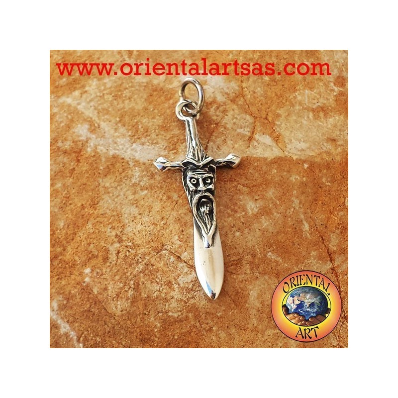 Sword Pendant in silver sage