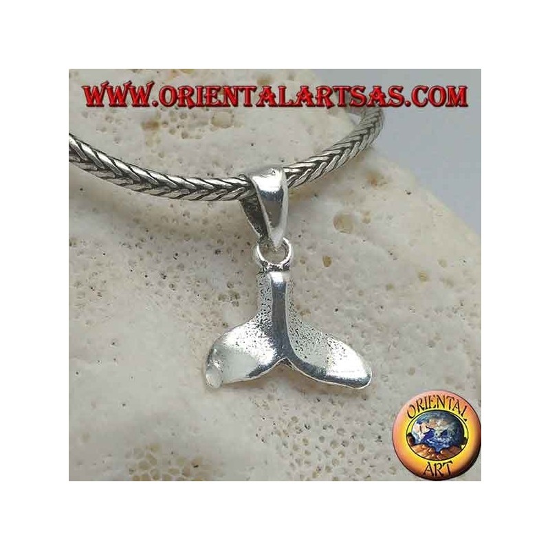 Silver pendant whale tail small pendant
