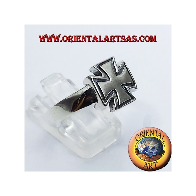 Knights Templar cross ring in silver