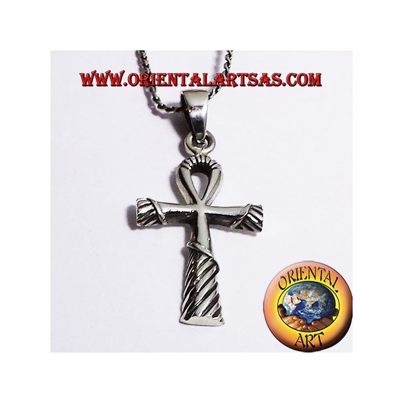 ciondolo croce egizia ankh in argento