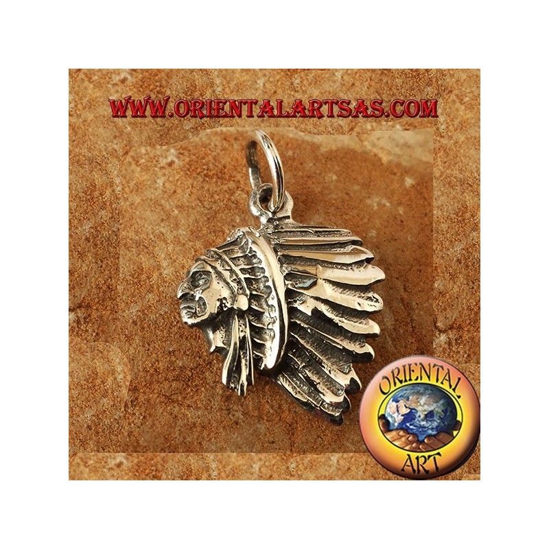 pendant head of Indian silver D'America