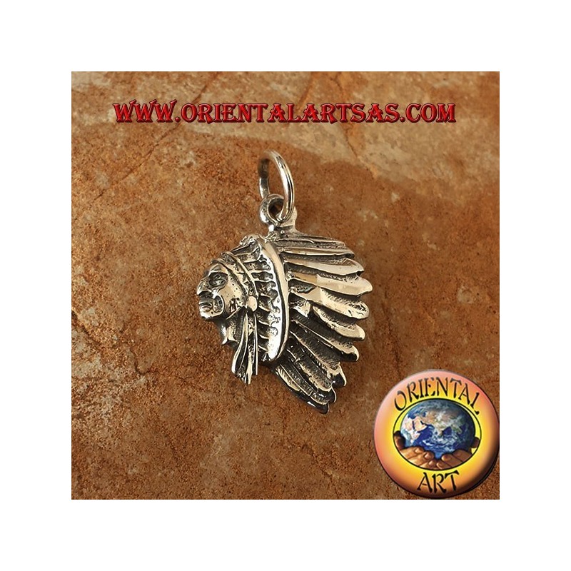 la cabeza colgante de plata india D'Latina