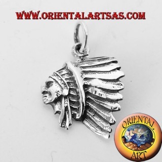 pendant head of Indian silver D'America