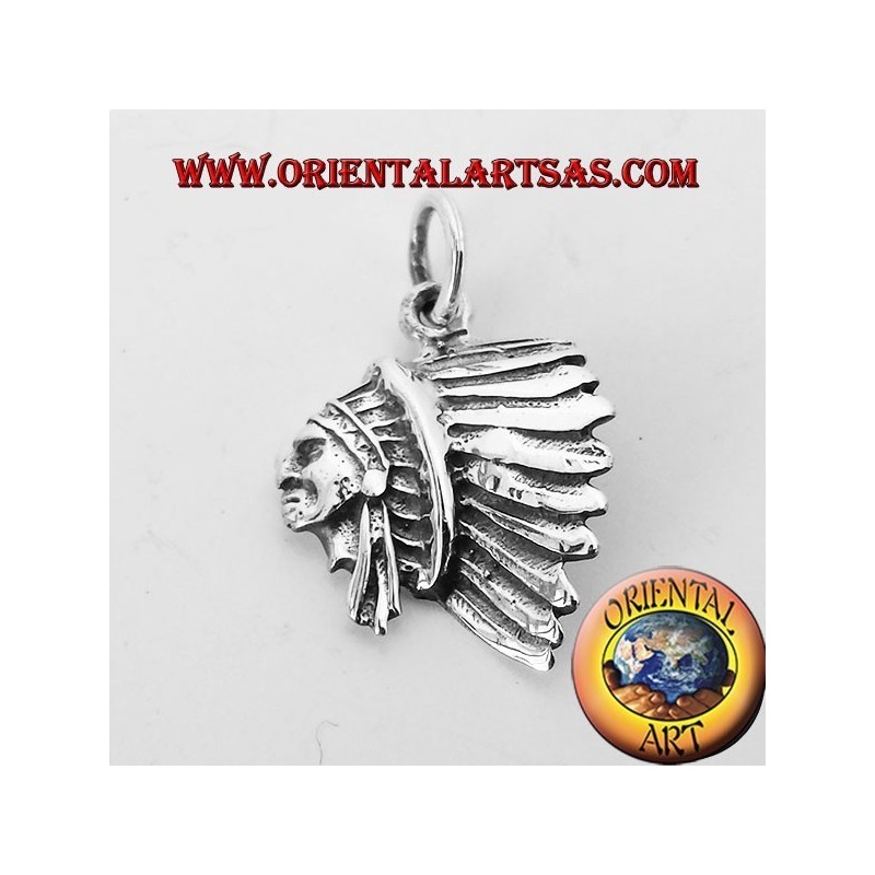 pendant head of Indian silver D'America