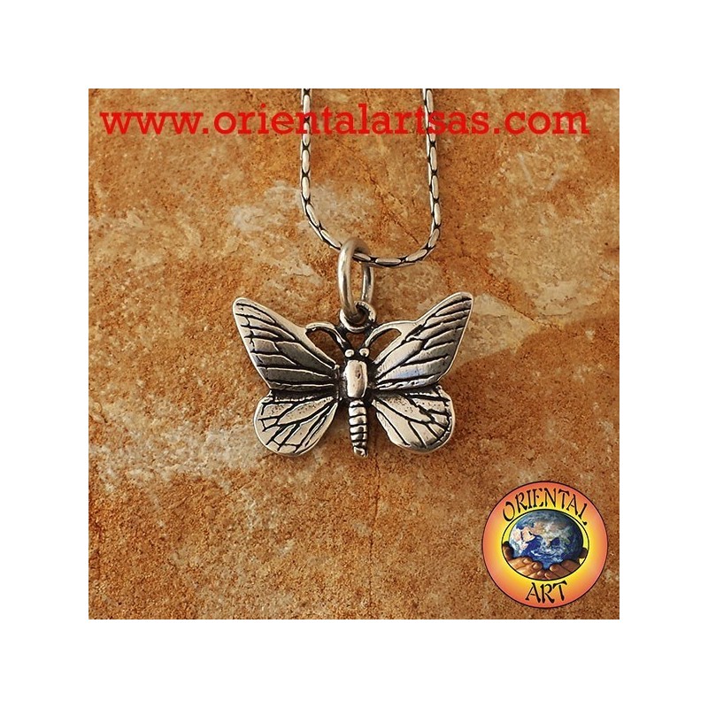 Mariposa colgante de plata 925