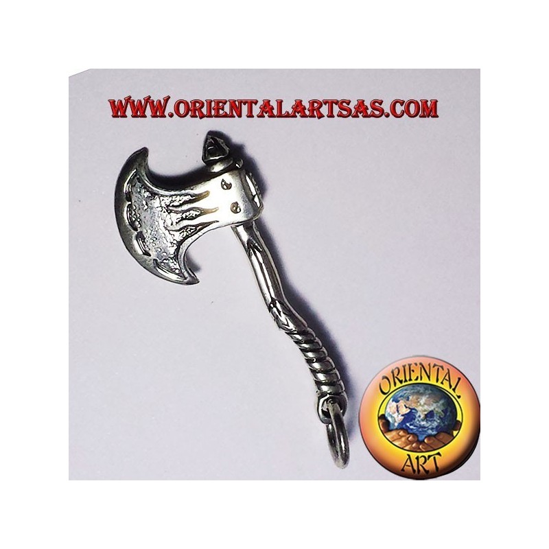 Medieval celta Axe Colgante de plata