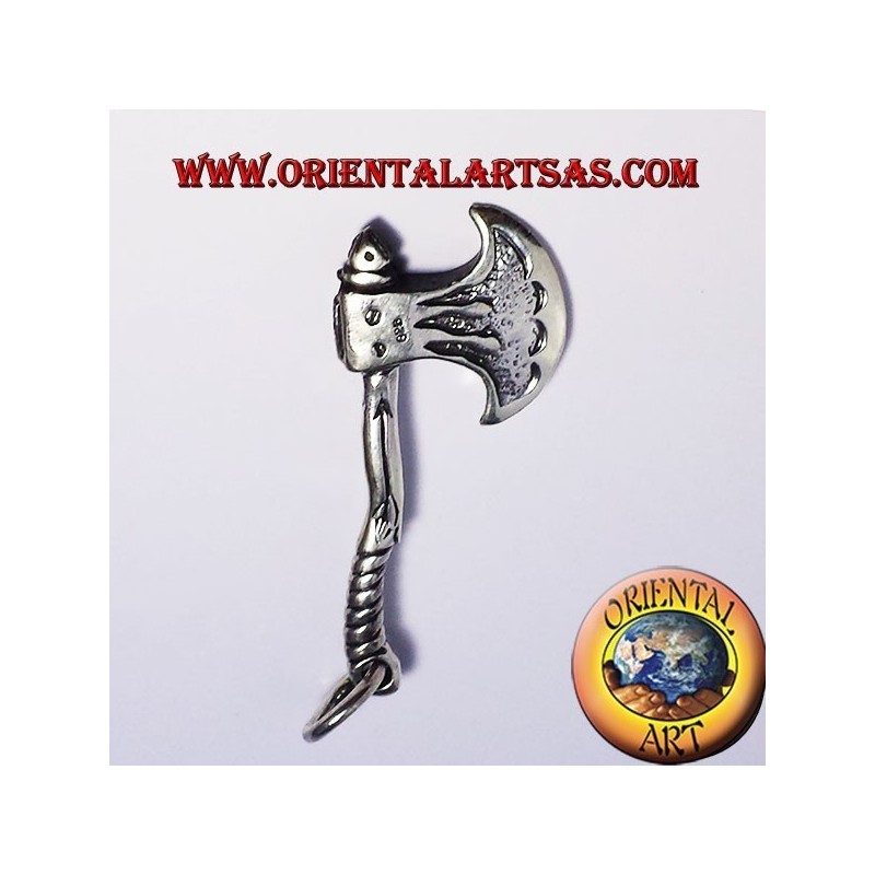 Medieval Celtic Axe Silver Pendant