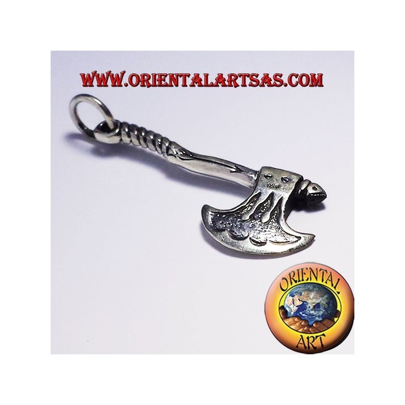 Medieval Celtic Axe Silver Pendant