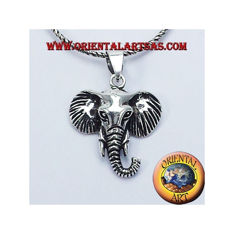 Ciondolo Testa di Elefante in argento