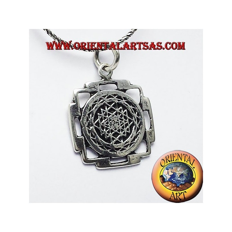 Sri Yantra pendentif en argent