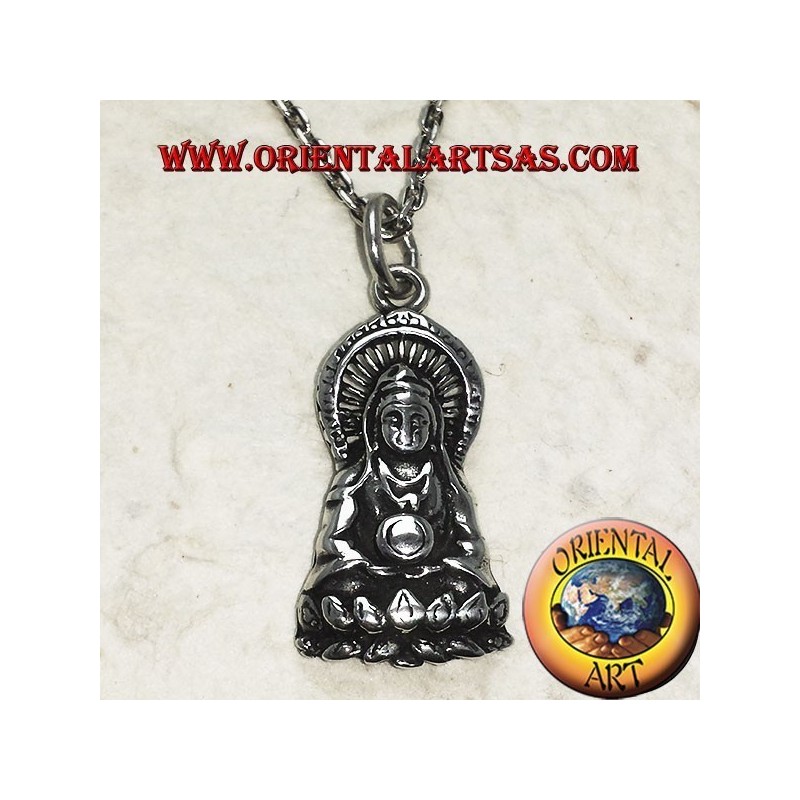 Colgante de Buda en plata fina de loto