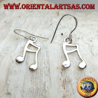 Boucles d'oreilles en argent avec une paire de pendentifs semi-chromes