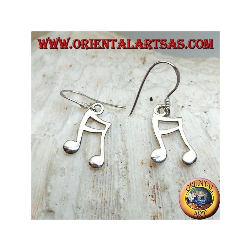 Boucles d'oreilles en argent avec une paire de pendentifs semi-chromes