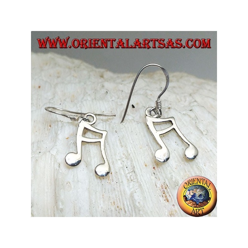 Boucles d'oreilles en argent avec une paire de pendentifs semi-chromes