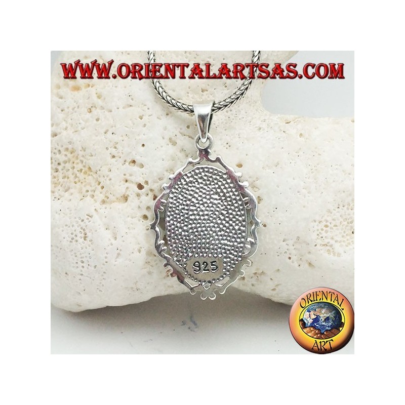 Ciondolo in argento medaglia miracolosa o medaglia della Madonna delle Grazie di  Santa Caterina Labouré