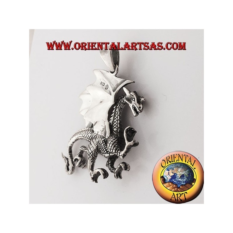 Ciondolo Drago Celtico Tridimensionale Argento 925 | Oriental Art