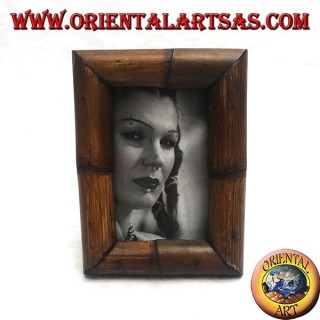 Cadre photo 20x15 cm en teck et bambou