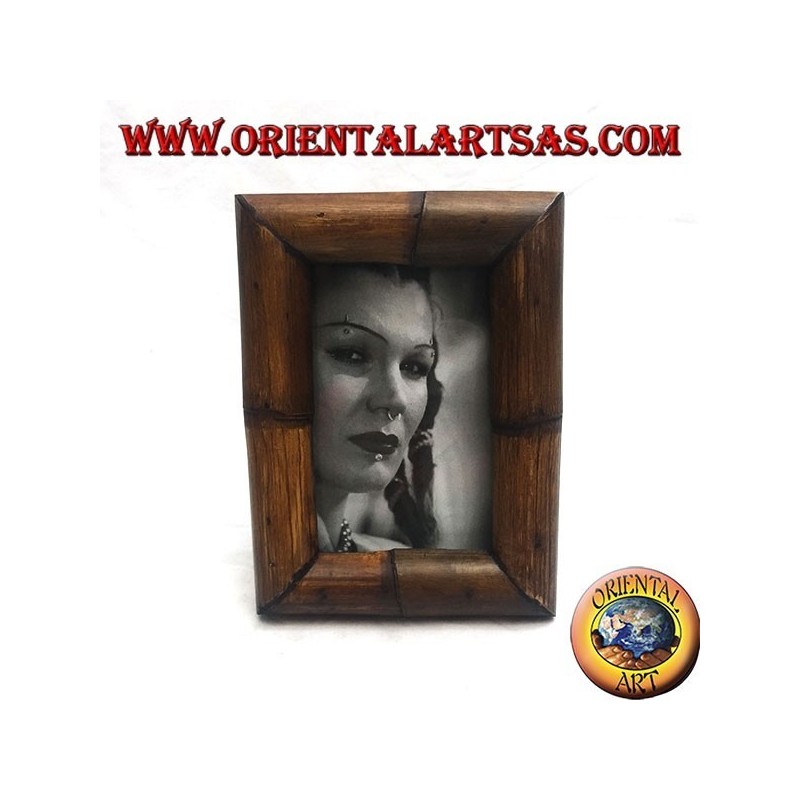 20x15 cm teak and bamboo photo frame