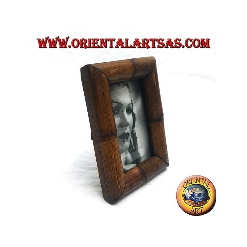 Cadre photo 20x15 cm en teck et bambou
