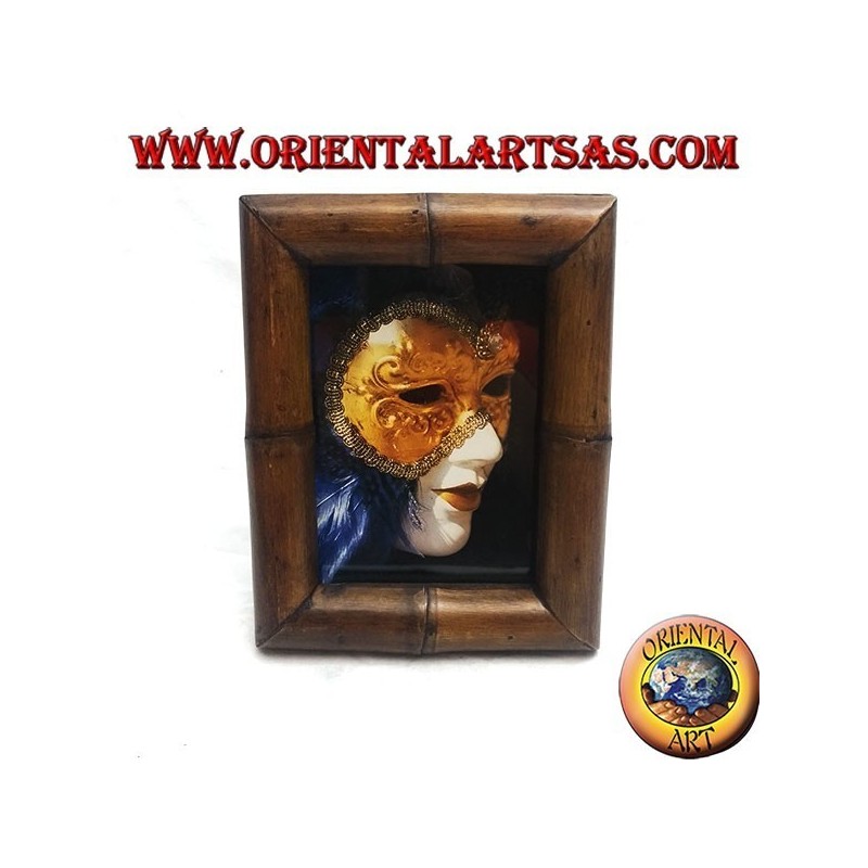 25x20 cm teak and bamboo photo frame