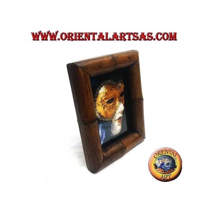 Cornice portafoto in legno di teak e bambù da 25x20 cm