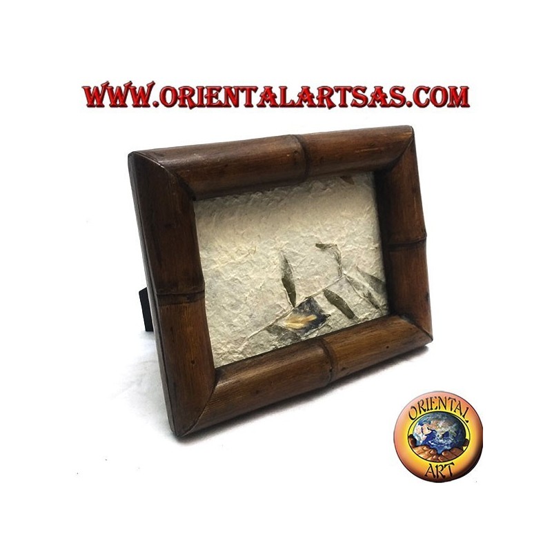 Cadre photo 25x20 cm en teck et bambou