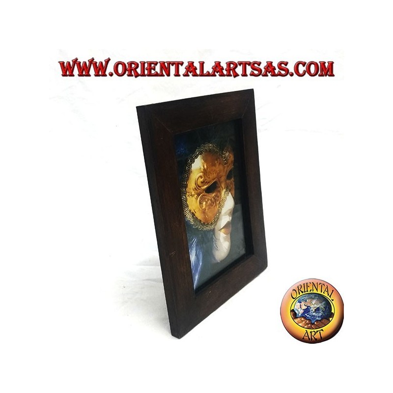 Cornice portafoto sottile in legno di teak da 23x18 cm