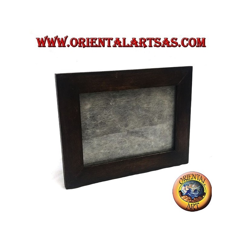 Thin photo frame in teak wood 23x18 cm