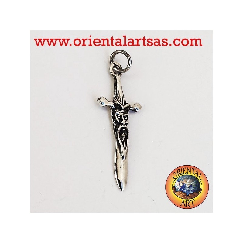 Ciondolo Spada del saggio in argento