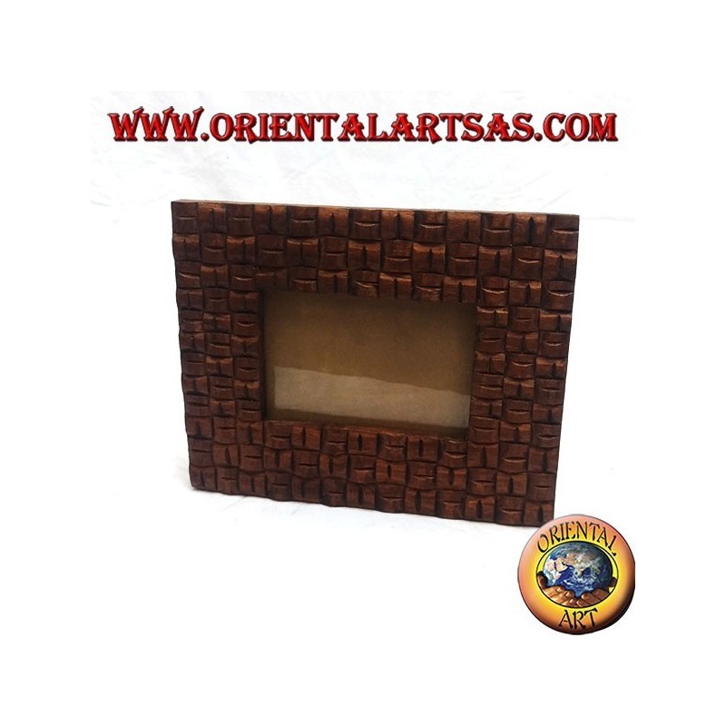 Cadre photo avec bois de pin à carreaux entrelacés 25x20 cm